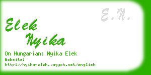 elek nyika business card